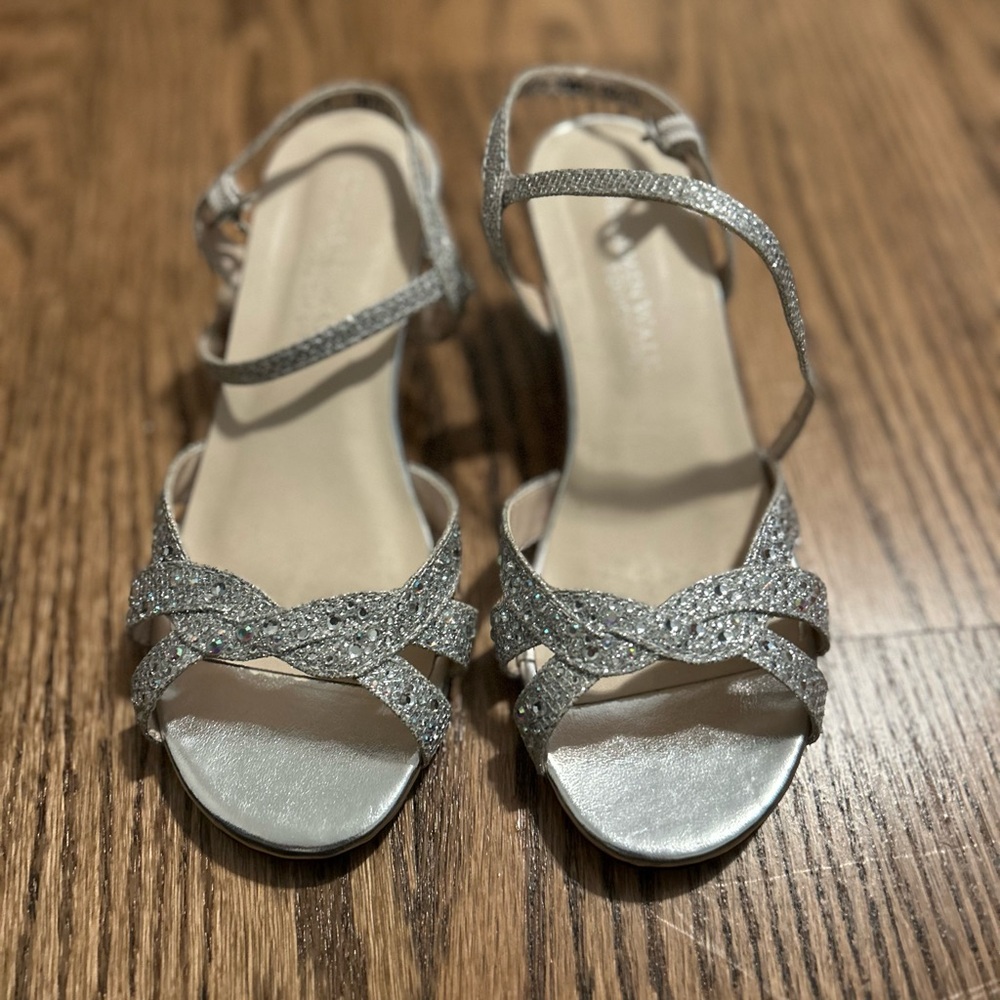 Touch Ups Sparkling Silver Strappy Heels